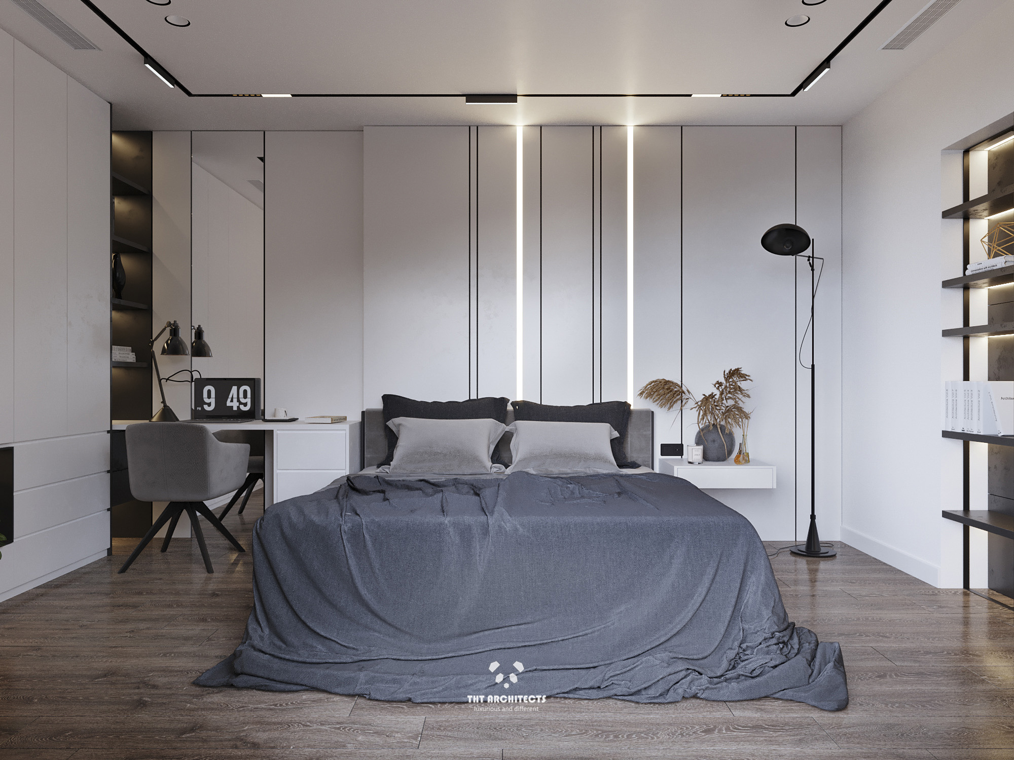 tht architects - Nhà Phố Thủ Đức - phòng ngủ master 01